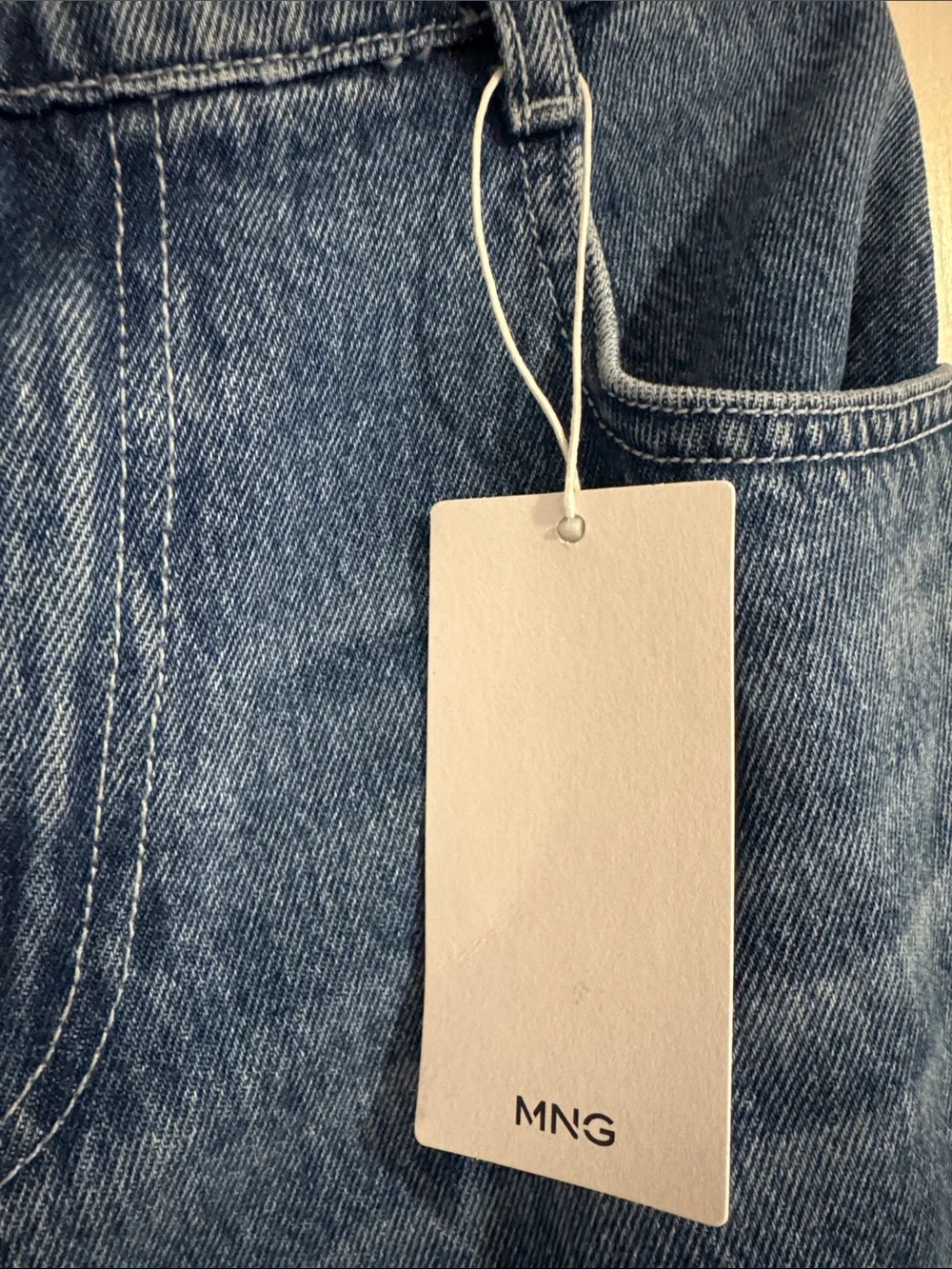 New with tags Mango MNG Denim long Shorts - Medium Blue size 4 US / 36
